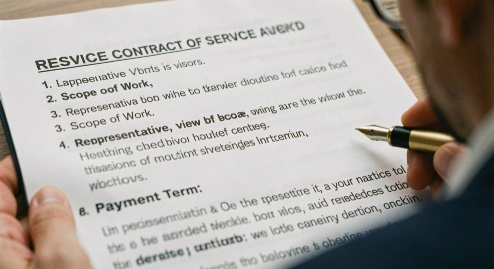 Contracts: editorial guides about Read service agreements, record changes and make the working terms visible before a project moves